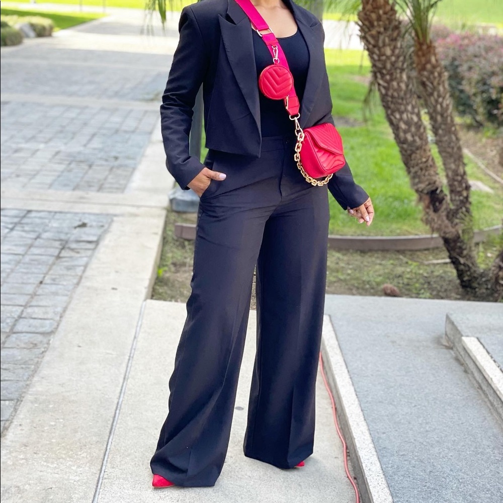 WIDE LEG TAILORED PANTS